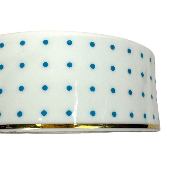 Bill Goldsmith Limoges Potpourri Blue Porcelain Covered Bowl Trinket Dish 5" - Picture 5 of 9